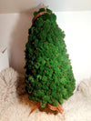 Decorative Christmas Tree with Stabilized Moss and Ornaments