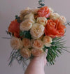 Vibrant Bouquet of Orange and Cream Roses