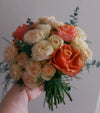 Vibrant Bouquet of Orange and Cream Roses