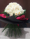 Impressive Bouquet of White Roses