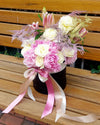 Elegant Floral Arrangement in Black Box