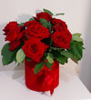 Elegant Arrangement of Red Roses in Box
