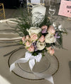 Decorative Candle for Wedding with White and Pink Flowers