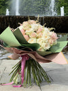 Elegant Bouquet of Roses in Shades of Pink and White