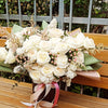 Generous Bouquet of White Roses and Pastel Flowers