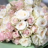 Elegant Bouquet of Roses in Shades of Pink and White