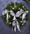 Coroniță de Crăciun din brad natural „Silver Winter”