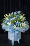 Blue Luxury Box – Aranjament floral premium